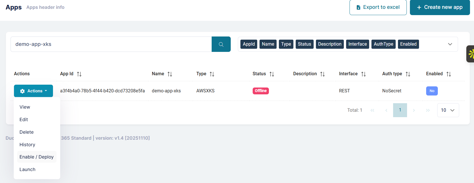 Deploy XKS App